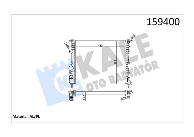 RADYATÖR CLIO-KNG 1.2 ie (2 SIRA AL+PL SİSTEM) - KALE - OEM 7701499975