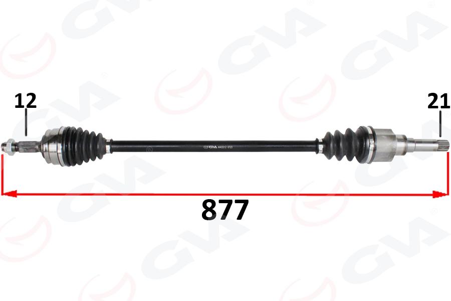 KOMPLE AKS ÖN SAĞ PSA 301 1.2 VTI M-T (12-) - GVA - OEM 9803966380