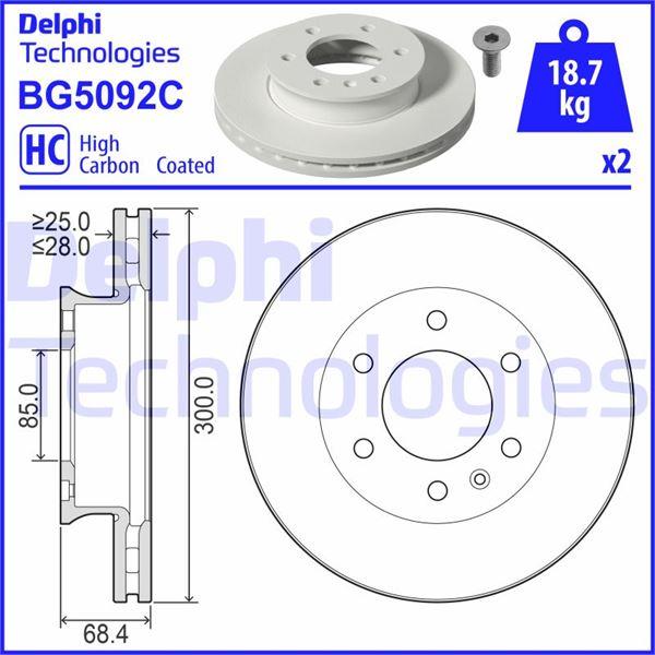 FREN DISKI — DELPHI BG5092C - DELPHI