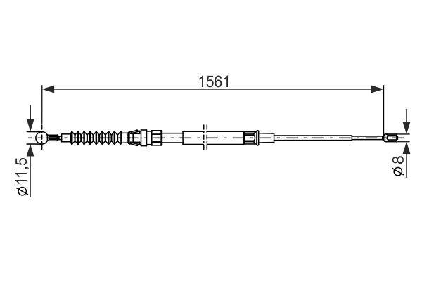 FREN TELİ. 1561 MM — BOSCH 1987482264 - BOSCH