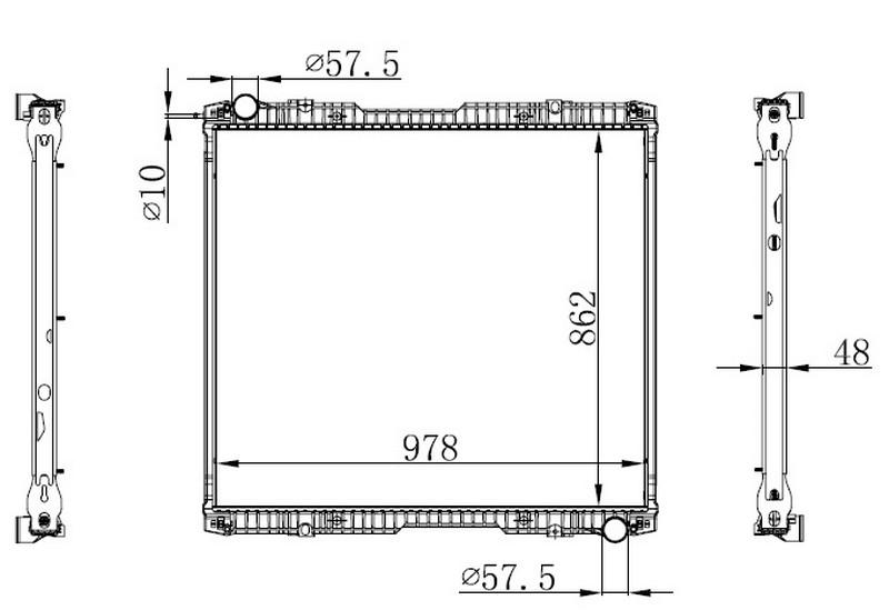 RADYATOR TRUCK BRAZİNG MT(862X978X48)SCANİA R 04- - ORIS - OEM 1527653