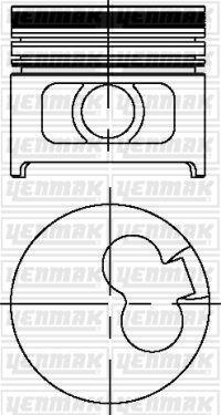 MOTOR PİSTON+SEGMAN (STD) X17D ASTRA F-VECTRA A-COMBO B (82.5mm) - YENMAK - OEM 90349791