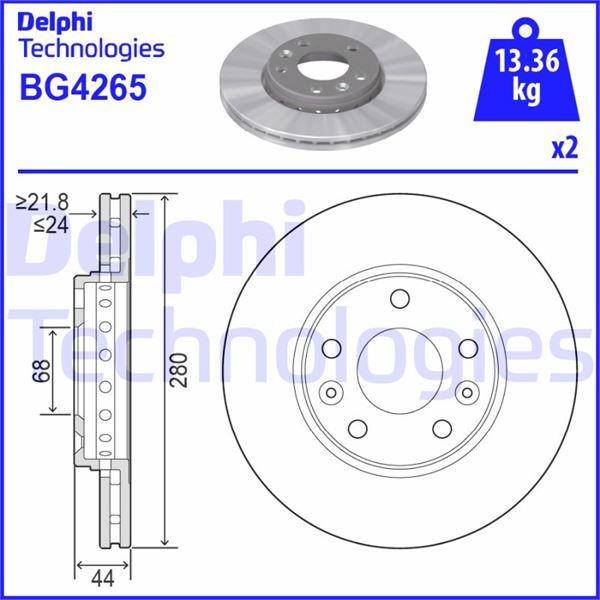 FREN DISKI ON HAVALI MEGANE III 09>FLUENCE 09> DUSTER 10> EXPRESS 21> JUKE (F16) 19> 1.5 dCi (280x24 - DELPHI - OEM 402060010R