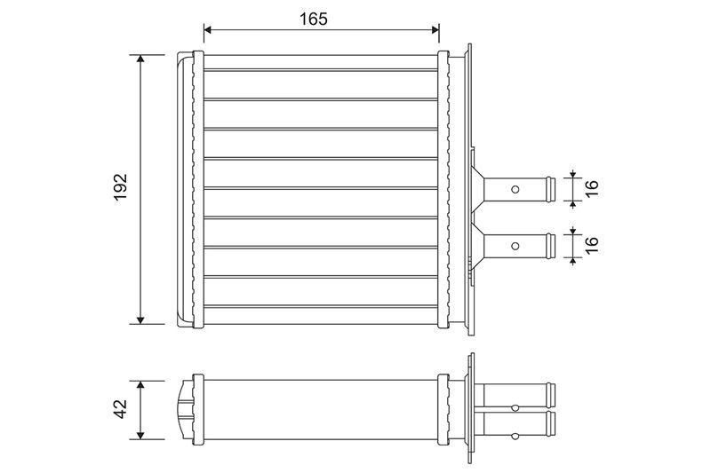 KALORİFER RADYATÖRÜ PUNTO 1.1-1.2-1.4-1.6-1.7 (93-99) - VALEO - OEM 46721212