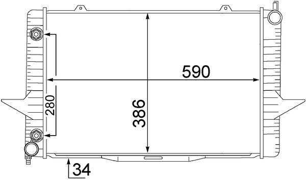 MOTOR SU RADYATORU VOLVO C70 I (1997-2005) S70 (1996-2000) V70 I (1995-200) XC70 CROSS COUNTRY (1997-2002) - MAHLE - OEM 8601450