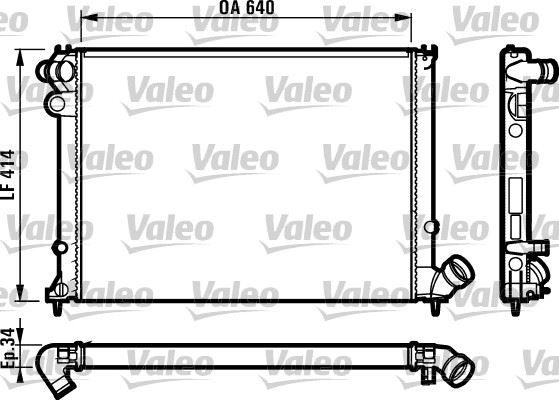RADYATÖR 406 (95-04)1.8-2.0 16V (AC+MEK+OTOM) (640x414x34) - VALEO - OEM 1301.FP