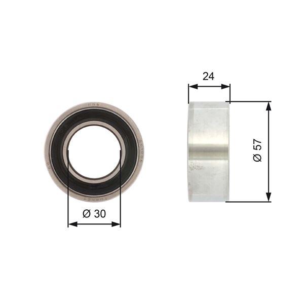 EKSANTRIK GERGI RULMANI KUCUK SLX TMPR 1.6 TIPO UNO PALIO DO - GATES - OEM 5972277