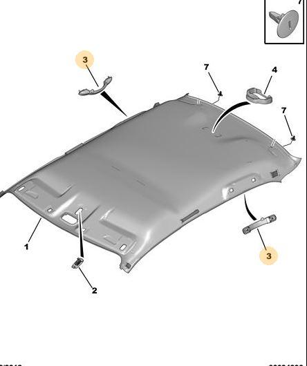 TAVAN TUTMA KOLU ARKA PEUGEOT P301-CITROEN C-ELYSEE 12> - PSA - OEM 9128.T9