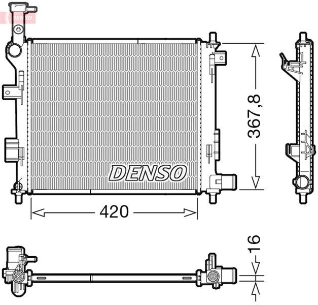 RADİATOR. ENGİNE COOLİNG KIA PICANTO (11-) - DENSO - OEM 253101Y000