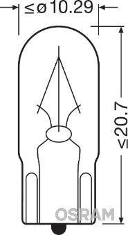 AMPUL 24V 2W W2.1X9.5D UNV1 - OSRAM