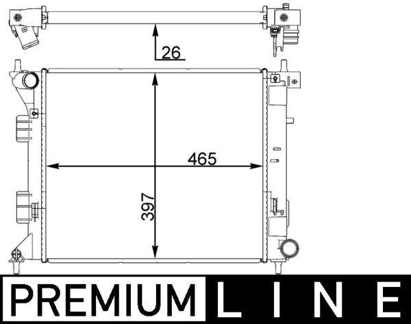 Kühlmittelkühler KIA CEED — MAHLE CR1407000P - MAHLE