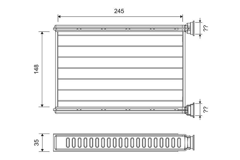 KALORIFER RADYATORU BMW E87 E90 F26 F25 E84 E92 E91 E81 - VALEO - OEM 64119128953