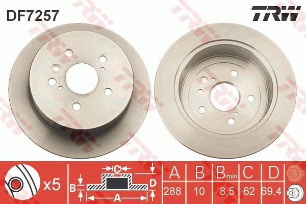 FREN DİSKİ ARKA LEXUS RX 2003-2008 - TRW - OEM 4243148041