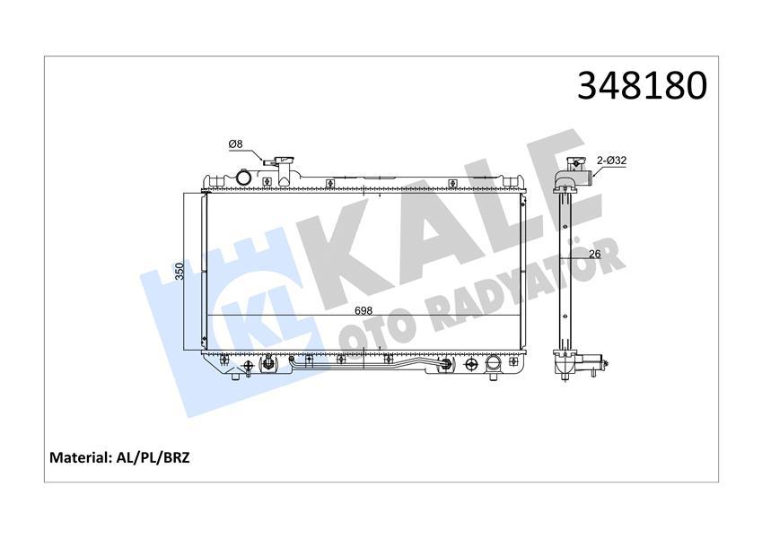 RADYATOR RAV4 I (AT) AL PL BRZ - KALE - OEM 164007A120