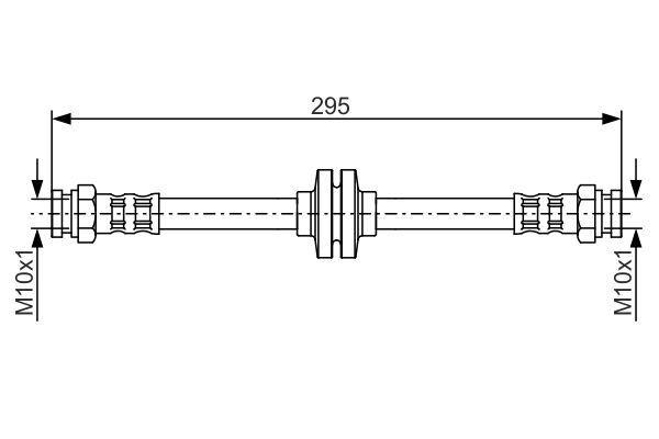 FREN HORTUMU. 295.00 MM — BOSCH 1987476632 - BOSCH