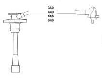 BUJI KABLOSU COROLLA 1.6I 16V AE101 92<97 - CARINA E AT190 92>97 - TERRA AE111 4AFE - HELLUX - OEM 9091922373