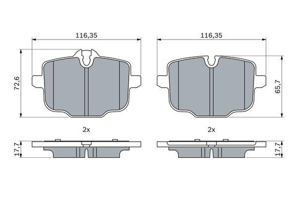 FREN BALATASI ARKA BMW G30 G38 G32 G11 G12 G16 G01 G02 G05 G06 G07 I20 - BOSCH - OEM 34216870552