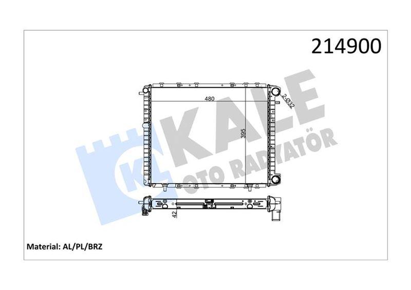 RADYATÖR R19-KNG 1.7 GTX-TXE-TXI (88-95) (PİPOSUZ) (OTOM/MEK) (AC+/-) (AL/PL/BRZ) - KALE - OEM 7700272527