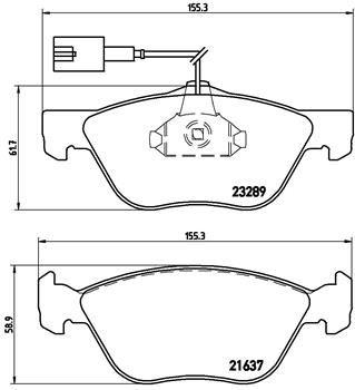 FREN BALATASI ALFA ROMEO 145 (930) 07/94-01/01-ALF - BREMBO - OEM 77362229
