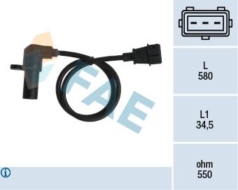 KRANK MİLİ DEVİR SENSÖRÜ ASTRA G-ZAFIRA A 1.4/1.6 16V X14XE-X16XE - FAE - OEM 90520854