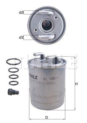 YAKIT FILTRESI MERCEDES SPRINTER OM642 OM651 W461 B906 - MAHLE - OEM A6420920401