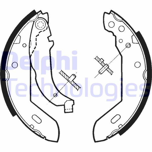 ARKA PABUÇ BALATA XSARA (97-05) 205(83-94) 306 (93-01) 309 (89-93) ZX (93.97) (GS8510) (180x32) - DELPHI - OEM 424124