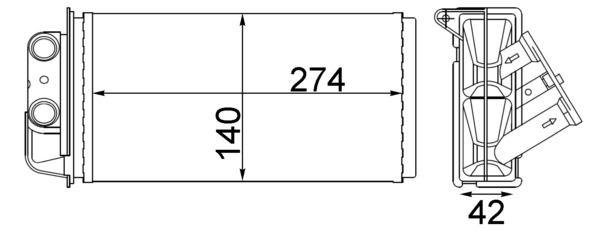 KALORIFER RADYATORU (125X335) FIAT PALIO (ENo:8FH351331374) - MAHLE BEHR - OEM 46723061