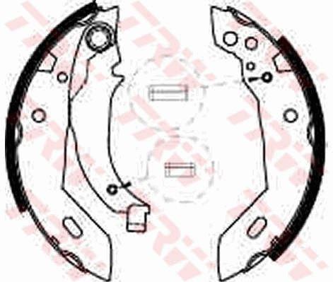 PABUCLU BALATA 180×32 mm PEUGEOT P205 I-II P306 P309 I P309 II CITROEN xSARA 97- - TRW - OEM 4241.E5