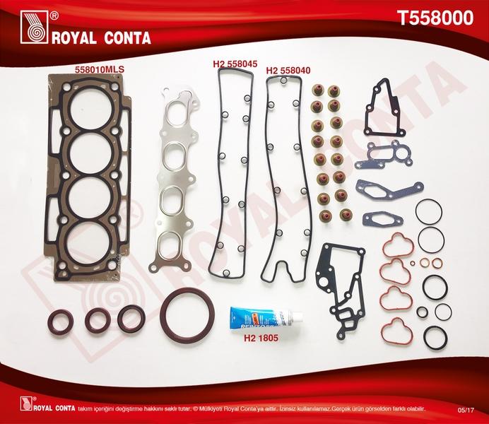 MOTOR TAKIM CONTA (REINZ KEÇELİ+S.LASTİKLİ) P307-P406 2.0 16V (136HP) - ROYAL - OEM 0197.Y1