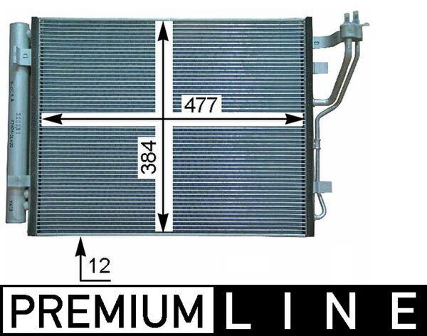 KLİMA RADYATÖRÜ (KONDENSER) HYUNDAI İ30 1,6L D4FB CRDi dizel 16v 07-11 / KIA CEED 1,6L D4FB CRDi 07-11 - MAHLE - OEM 976062H600