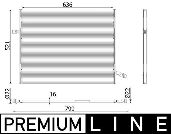 ILAVE SU RADYATORU MERCEDES S-CLASS W222 C217 - MAHLE - OEM A0995003603
