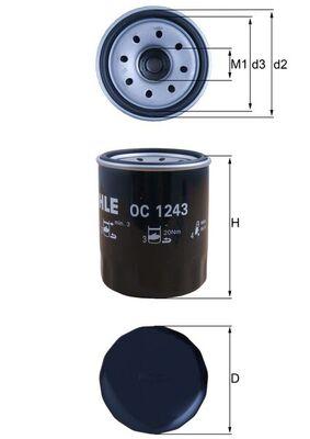 YAĞ FİLTRESİ — MAHLE OC1243 - MAHLE