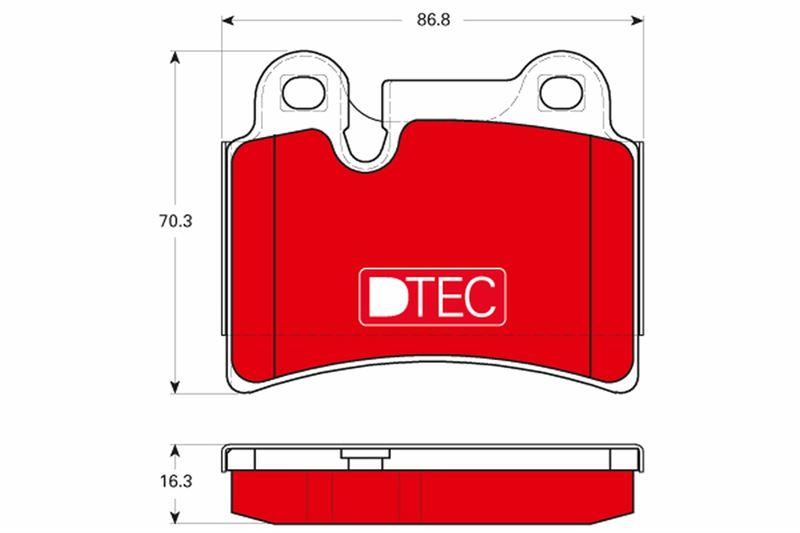 DİSK BALATA DTEC ARKA VOLKSWAGEN TOUAREG (7LA. 7L6. 7L7) 2008-2018 - TRW - OEM 7L6698451B