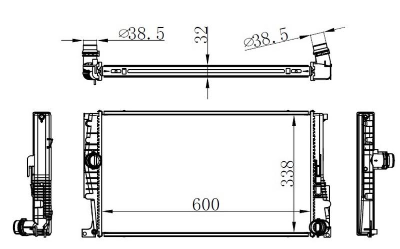 MOTOR SU RADYATORU BMW N47 B47 B48 N13 N20 N55 F30 F20 F32 F36 F22 F34 I3 - ORIS - OEM 17118678027