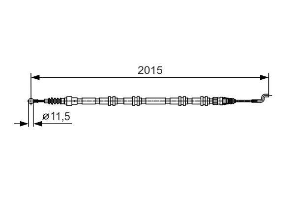 FREN TELİ. 2015 MM — BOSCH 1987482017 - BOSCH