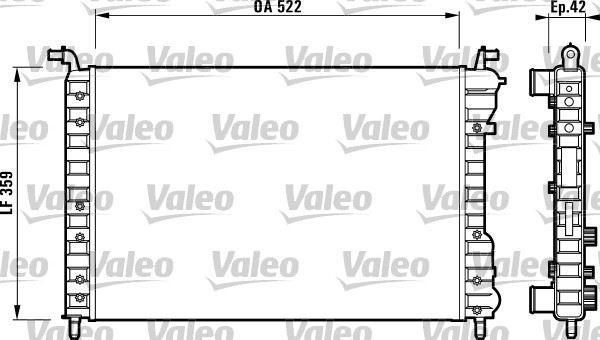 RADYATÖR PALIO-ALBEA-STRADA 96>1.2-1.4-1.6 16V (KLİMASIZ+MEK) (522x359x42) - VALEO - OEM 46417059