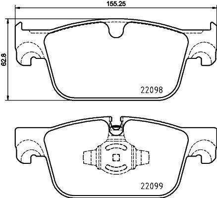 ÖN BALATA VOLVO S90 2016=> V60 2018=> V90 20 - BREMBO - OEM 31423651