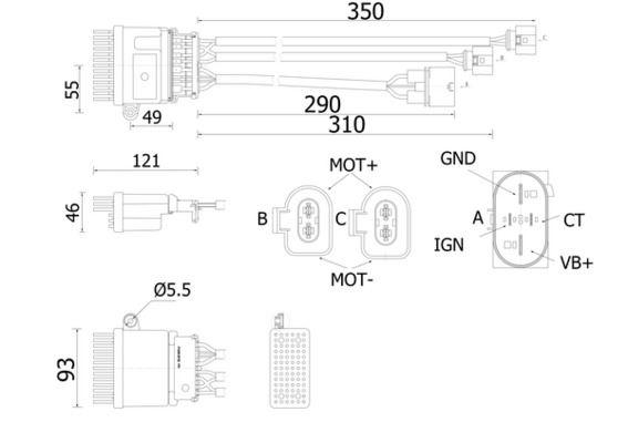 A/C-Gebläseregler und Widerstand AUDI A4 B8 - MAHLE