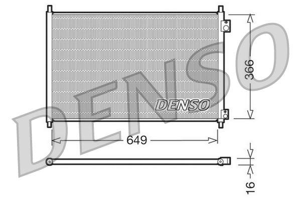 CONDENSER. AİR CONDİTİONİNG HONDA ACCORD VI (97-05) - DENSO - OEM 80100S84A00