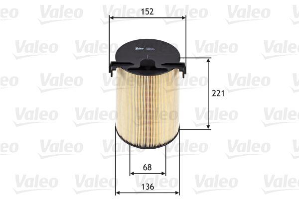 HAVA FİLTRESİ CADDY III-PASSAT-GOLF V-JETTA III-LEON-OCTAVIA-ALTEA 1.4TSI-1.6-2.0FSI - VALEO - OEM 1F0129620