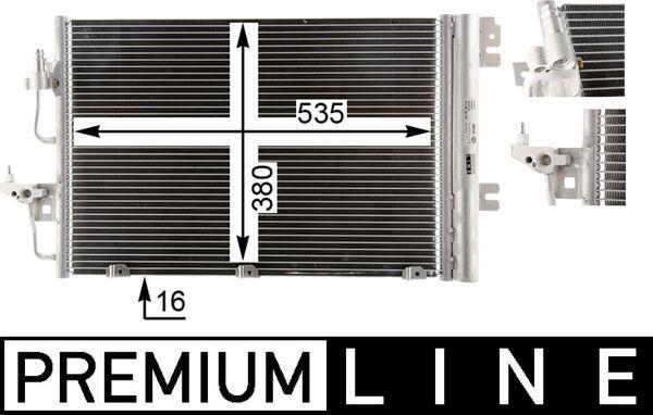 KLİMA RADYATÖRÜ ASTRA H-ZAFIRA B 1.4-1.6-1.8 Z14XEL-Z14XEP-Z16XEP-Z16XER-A16XER-Z18XE-Z18XER-A18XER - MAHLE - OEM 93178958