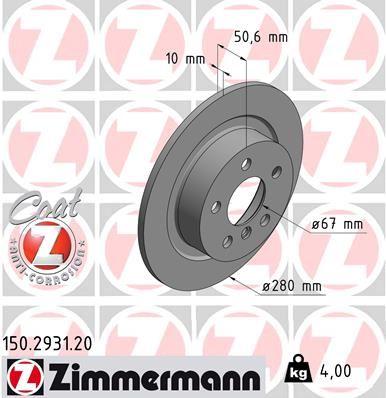 FREN DISKI ARKA BMW F40 F44 F45 F46 F48 F39 F70 F74 U06 U11 U10 . MINI F54 F55 F56 F57 F60 F65 F66 F67 - ZIMMERMANN - OEM 34216799367