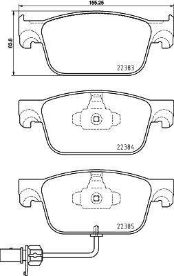 DİSK BALATA A4-A5 - BREMBO - OEM 8W0698151AF