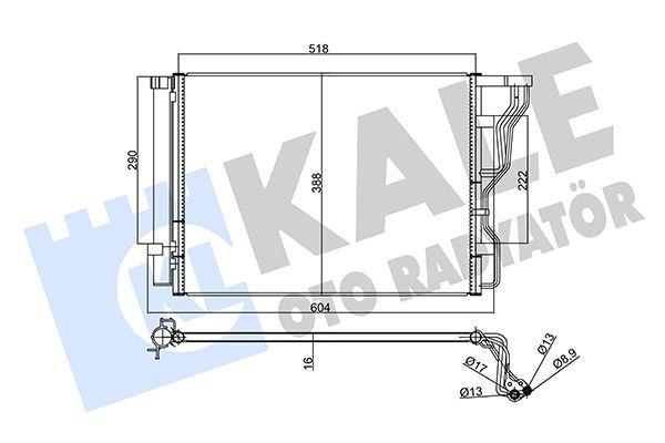 KONDENSER HYUNDAI i40 I 1.7 CRDI 12--İ40 I CW 1.7 CRDI 11- - KALE - OEM 976063Z000