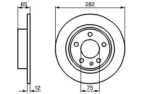 FREN DISKI ARKA BMW M3 E30 - BOSCH - OEM 34212225507
