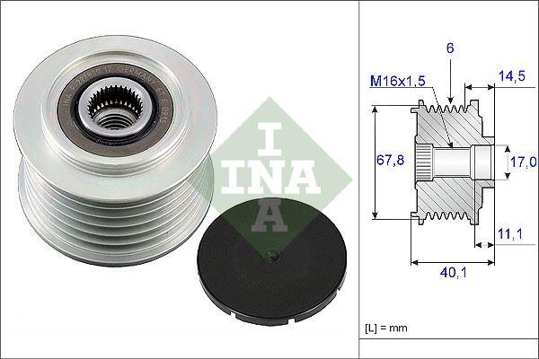 ALTERNATÖR KASNAĞI TRANSPORTER T4-LT 2.5 TDI (ACV-AUH-BCQ) - INA - OEM 074903119E