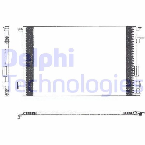 KLİMA RADYATÖRÜ (KONDANSATÖR) OPEL VECTRA C 02> (660x411x16) - DELPHI - OEM 13101839