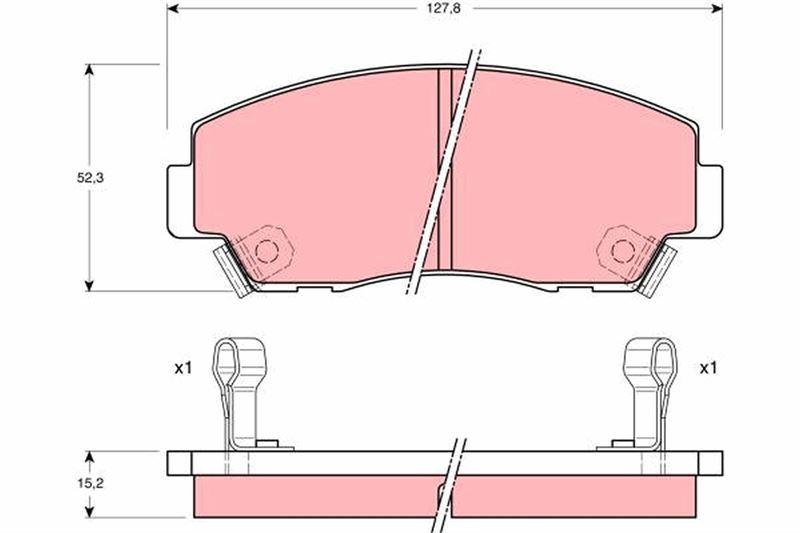 ÖN BALATA MAZDA B-SERIE(90-99) - TRW - OEM UB3949280
