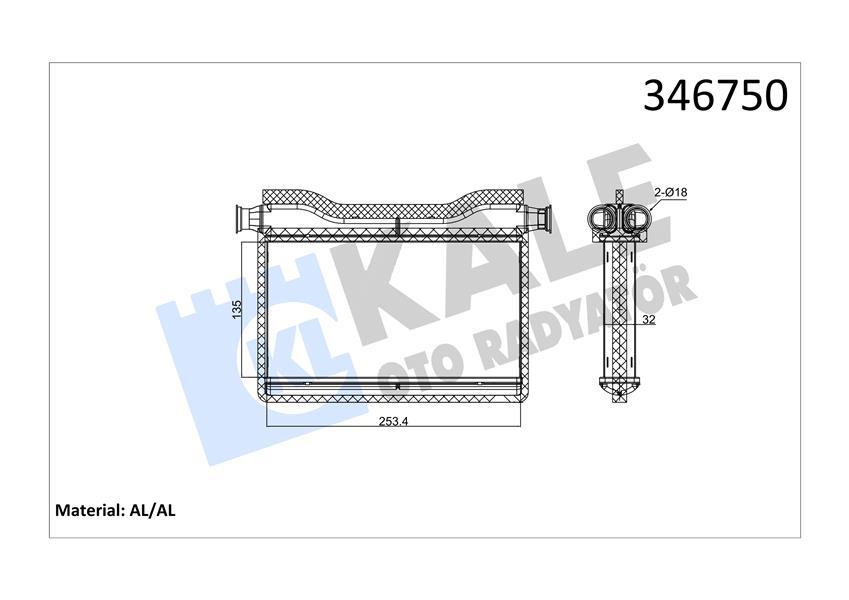 KALORIFER RADYATORU BMW N47 F10 F01 F07 - KALE - OEM 64119163330