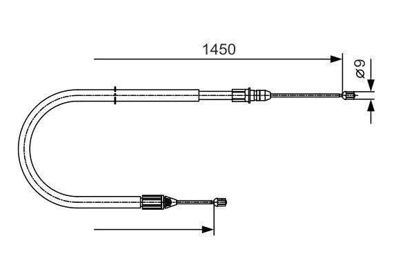 FREN TELİ. 1450 MM — BOSCH 1987482040 - BOSCH